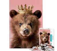 Rompecabezas para Adultos 1000 Piezas El pequeño Rey Oso Juego desafiante Juguetes Juegos relajantes Actividades Familiares Regalo para cumpleaños (Tamaño 38x26cm)