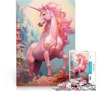 Rompecabezas para Adultos 1000 Piezas El Primer Unicornio Entrena tu Cerebro y Tus Manos Cada Pieza es única: un desafiante y Divertido Juego Familiar 38x26cm