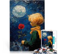 Rompecabezas para Adultos 1000 Piezas El Principito con Rosa Desafío difícil para aliviar el estrés Grandes Regalos y Juguetes 75x50cm