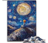 Rompecabezas para Adultos 1000 Piezas El Principito del Cielo Nocturno, Ayuda a ejercitar el Cerebro, Juguetes adictivos para Cultivar la Paciencia, colección de Artistas, Bellas Artes 38x26cm