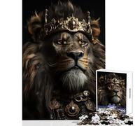 Rompecabezas para Adultos 1000 Piezas El Rey con Corona Decoración del hogar Juguetes Regalo de cumpleaños Juego práctico Interacción Entre Padres e Hijos tamaño 38x52cm