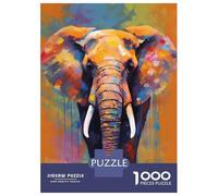 Rompecabezas para Adultos, 1000 Piezas Elephant Abstract Rompecabezas para Adolescentes, Juguete, Decoración De Pared, Regalos para Amigos Y Familiares 70x50cm/1000pcs