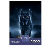Rompecabezas para Adultos 1000 Piezas Ember Lynx - Silent Flame of The Shadow Realm Rompecabezas para Adultos Juegos Relajantes Regalos para Mujeres Juegos Desafiantes Regalos 38x26cm/1000pcs