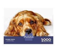 Rompecabezas para Adultos 1000 Piezas English Cocker Spaniel Rompecabezas Juegos Divertidos Vacaciones En Casa Matar El Tiempo Oferta como Regalos para Toda La Familia 52x38cm/1000pcs
