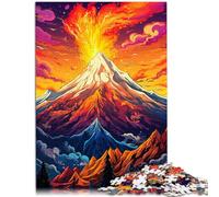 Rompecabezas para adultos 1000 piezas erupción volcánica extraño juego juguetes para la familia regalo antiestrés para adolescente edad 14 años y más 26x38cm