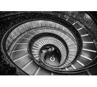 Rompecabezas para adultos, 1000 piezas, escalera Bramante, Museo del Vaticano, escalera en espiral, foto en blanco y negro, divertido y desafiante, rompecabezas de vacaciones