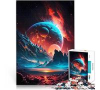 Rompecabezas para Adultos 1000 Piezas Espectáculo del Planeta Cósmico Corte de precisión con Piezas de Formas aleatorias Que se entrelazan Completamente 38x26cm