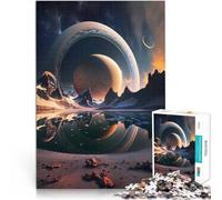 Rompecabezas para Adultos 1000 Piezas Espejismo interestelar de Saturno Difícil Difícil Actividades Divertidas en casa, Regalos de cumpleaños, Regalos de Viaje, 38x26cm