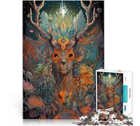 Rompecabezas para Adultos 1000 Piezas Espíritu del Bosque Entrena tu Cerebro y Tus Manos Cada Pieza es única: un desafiante y Divertido Juego Familiar 38x26cm
