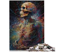 Rompecabezas para adultos 1000 piezas Esqueleto con anatomía Puzzle educativo de aprendizaje 26x38cm Colección Artistas Bellas Artes