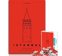 Rompecabezas para Adultos 1000 Piezas, Estambul, Turquía, Juego Familiar para aliviar el estrés, desafío difícil, interacción Entre Padres e Hijos a Partir de 14 años, 38x26cm