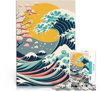 Rompecabezas para Adultos 1000 Piezas Estilo japonés Ayuda al Cerebro a ejercitar Juguetes adictivos para Cultivar la Paciencia. Ideas de Regalos 75x50cm