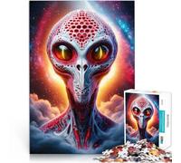 Rompecabezas para Adultos 1000 Piezas Extraterrestre alienígena para el Juguete de desafío de Juego Educativo Apto para Parejas 38x26cm