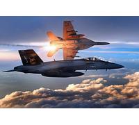 Rompecabezas para adultos, 1000 piezas FA 18E Super Hornet, fotografía de avión, avión, avión, avión, avión, avión, familia, divertido, desafiante, rompecabezas de vacaciones, regalo
