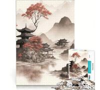 Rompecabezas para Adultos, 1000 Piezas, fantasía Japonesa, misticismo, Juego Familiar, decoración del hogar, con Piezas de Formas aleatorias Que encajan Perfectamente 38x52cm