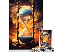 Rompecabezas para Adultos 1000 Piezas fantasía Tiempo cósmico Juguete de decoración de Pared Gran Regalo para Juegos Juego Familiar con póster a Juego y Hoja de Trivia tamaño 38x52cm