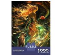 Rompecabezas para Adultos 1000 Piezas Fantasy Artwork with Wolf Rompecabezas para Adolescentes Juego De Ingenio Mejora La Memoria Actividades Divertidas En Casa 70x50cm/1000pcs