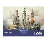 Rompecabezas para Adultos 1000 Piezas Fantasy Castle Island Rompecabezas para Adultos Juego Práctico Decoración Actividades Divertidas En Casa 38x26cm/1000pcs