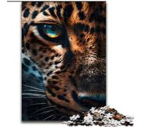 Rompecabezas para Adultos,1000 Piezas,Fascinante Rompecabezas de Ojo de Leopardo,Hecho de cartón,Juego Familiar Interactivo,decoración del hogar,Regalo desafiante de acertijo,1000 Piezas(26x38cm)