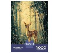 Rompecabezas para Adultos 1000 Piezas Fawn in A Sunlit Forest Rompecabezas para Adultos Juego Práctico Decoración Actividades Divertidas En Casa 38x26cm/1000pcs