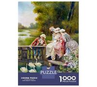 Rompecabezas para Adultos 1000 Piezas Feeding The Swans Zatzka Rompecabezas para Adultos Juegos Relajantes Regalos para Mujeres Oferta como Regalos para Toda La Familia 52x38cm/1000pcs