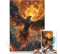 Rompecabezas para Adultos 1000 Piezas Fénix y Sol Juguetes adictivos Que desafían la Inteligencia Cerebral Buen Regalo 75x50cm