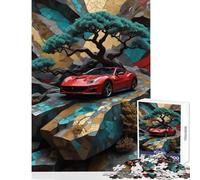 Rompecabezas para Adultos 1000 Piezas Ferrari Rojo Naturaleza Juguetes antiestrés Gran Regalo para Juegos educativos Lista de Deseos con Papá Noel tamaño 38x26cm