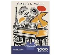 Rompecabezas para Adultos 1000 Piezas Fête De La Musique Rompecabezas para Adultos Juego Práctico Difícil Difícil Diversión En Casa Actividades, 38x26cm/1000pcs