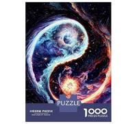 Rompecabezas para Adultos, 1000 Piezas Fire and Ice Yin and Yang Rompecabezas para Adolescentes, Juguete, Decoración De Pared, Regalos para Amigos Y Familiares 70x50cm/1000pcs