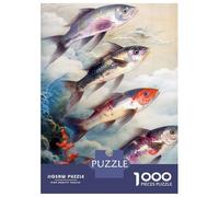 Rompecabezas para Adultos 1000 Piezas Fish Animal Art Rompecabezas Juegos Relajantes Corte De Precisión Cumpleaños Y Navidad 70x50cm/1000pcs