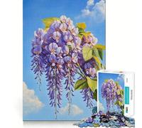Rompecabezas para Adultos 1000 Piezas Florecer en Glicina Juego de articulaciones afiladas,Juego Divertido para Pensar,Momento de diversión Tranquilo,Arte de Ocio navideño 38x52cm