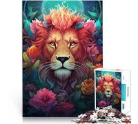 Rompecabezas para Adultos 1000 Piezas Flores de león míticas Matar el Tiempo en Vacaciones en casa Cada Pieza es única: un desafiante y Divertido Juego Familiar 50x70cm