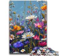 Rompecabezas para Adultos 1000 Piezas Flores Silvestres de Verano Ayuda al Cerebro a ejercitar Juguetes adictivos para Cultivar la Paciencia Decoración 26x38cm