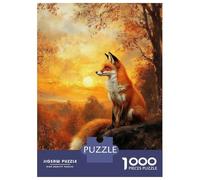Rompecabezas para Adultos 1000 Piezas Fox at Sunset Rompecabezas para Adultos Juegos Relajantes Regalos para Mujeres Juegos Desafiantes Regalos 70x50cm/1000pcs