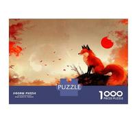 Rompecabezas para Adultos 1000 Piezas Fox in Autumn Landscape Digital Art Rompecabezas Juegos Divertidos Vacaciones En Casa Matar El Tiempo Oferta como Regalos para Toda La Familia 52x38cm/1000pcs
