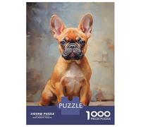 Rompecabezas para Adultos 1000 Piezas French Bulldog Fawn Puppy Rompecabezas para Adultos Juguete Decoración De Pared Análisis Y Lógica Juego Desafiante Regalos 38x26cm/1000pcs