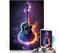 Rompecabezas para Adultos 1000 Piezas Fuego de Guitarra Juguete de desafío de Juego Educativo Adecuado para decoración de Escritorio. 75x50cm