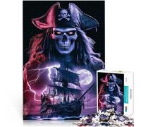 Rompecabezas para Adultos 1000 Piezas Furia de Piratas Alivia el estrés Vacaciones en casa Matar el Tiempo Apto para Parejas 38x26cm