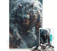 Rompecabezas para Adultos, 1000 Piezas, Furia del Hombre Lobo en Luna Llena, Juguete Educativo, para Pasar el Tiempo en Vacaciones en Casa, Cumpleaños 50x75cm