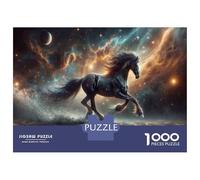 Rompecabezas para Adultos 1000 Piezas Galactic Horse Fantasy Art Print Rompecabezas Juegos Relajantes Corte De Precisión Cumpleaños Y Navidad 70x50cm/1000pcs