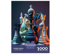 Rompecabezas para Adultos 1000 Piezas Game Chess Neon Rompecabezas para Adolescentes Juegos Relajantes Análisis Y Lógica Cumpleaños Y Navidad 38x26cm/1000pcs