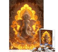 Rompecabezas para Adultos 1000 Piezas Ganesha Iluminado Papel decoración del hogar Juguetes Regalo para cumpleaños Juegos educativos Actividades Divertidas en casa tamaño 38x52cm