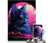 Rompecabezas para Adultos 1000 Piezas Gato de Ondas de Vapor Competición de Velocidad de Manos Juguetes de decoración del hogar 52x38cm