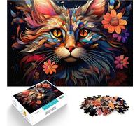 Rompecabezas para Adultos 1000 Piezas Gato exótico Colorido decoración del hogar Rompecabezas Juguetes 19.7 Pulgadas x 29.5 Pulgadas Rompecabezas