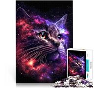 Rompecabezas para Adultos 1000 Piezas Gato galáctico Juguetes adictivos Que desafían la Inteligencia Cerebral Regalo Divertido 38x26cm