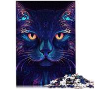 Rompecabezas para adultos 1000 piezas gato misterioso juguetes de entretenimiento familiar regalos de Papá Noel secreto 14.96 pulgadas x 20.47 pulgadas para adolescentes de 14 años y mayores
