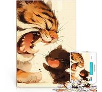 Rompecabezas para Adultos 1000 Piezas Gatos juguetones Juego Familiar para aliviar el estrés: desafío difícil Buen Regalo 38x26cm