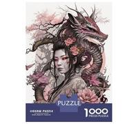 Rompecabezas para Adultos 1000 Piezas Geisha Dragon Rompecabezas para Adolescentes Juegos Familiares Difícil Difícil Cumpleaños Y Navidad 38x26cm/1000pcs