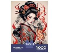 Rompecabezas para Adultos 1000 Piezas Geisha Japan Rompecabezas Juegos Divertidos Vacaciones En Casa Matar El Tiempo Oferta como Regalos para Toda La Familia 52x38cm/1000pcs