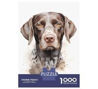 Rompecabezas para Adultos 1000 Piezas German Shorthaired Dog Rompecabezas para Adultos Juego Práctico Decoración Actividades Divertidas En Casa 38x26cm/1000pcs